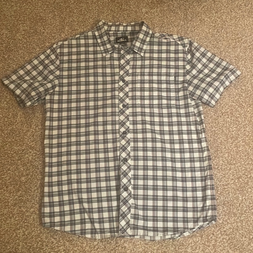 O’Neill Men’s Plaid Short Sleeve Button Down Shirt - Picture 1 of 5